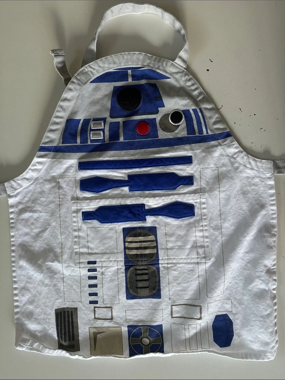 Williams Sonoma White and Blue R2-D2 Kids Bib Apron